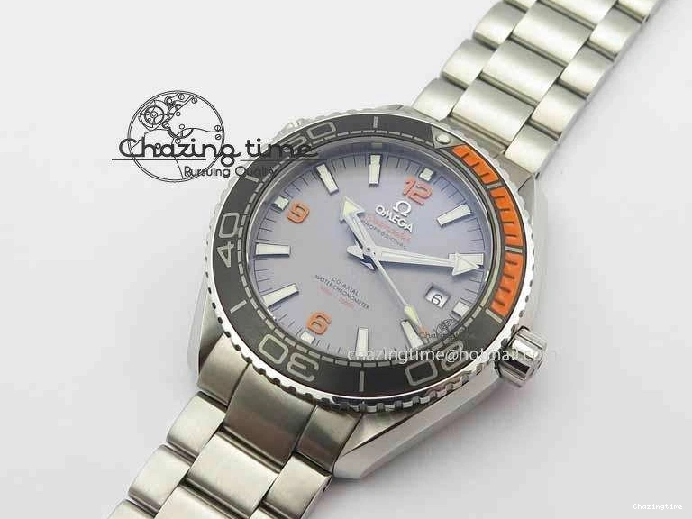 0211 Stretchable Planet Ocean 2016 43.5mm SS OM 1:1 Best Edition Gray Dial On SS Bracelet A 8163